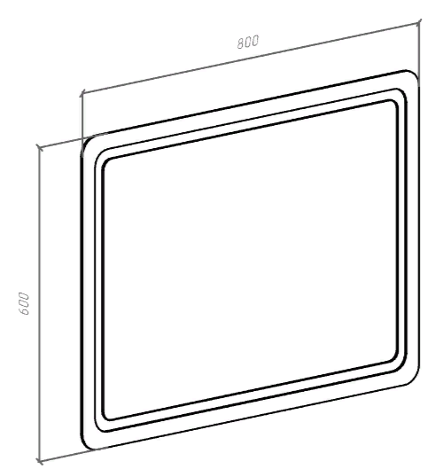 Зеркало-шкаф Bellezza "Альдо 80" белый