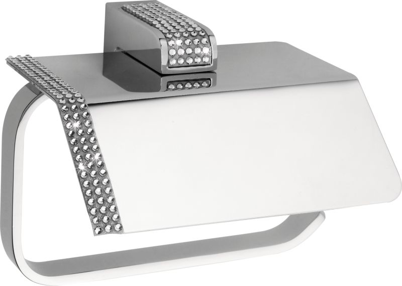 Бумагодержатель с крышкой Sanibano Diamond H9000/06CRС