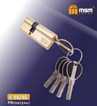 Цилиндровый механизм перфорированный MSM ключ-ключ C55/35mm