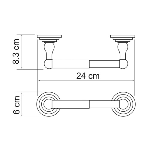 Держатель туалетной бумаги WasserKraft Ammer K-7022