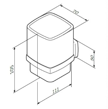 Стакан с держателем AM.PM Gem A9034300