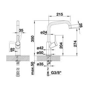 Смеситель для кухни Blanco Jurena (хром)