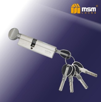 Цилиндровый механизм перфорированный MSM ключ-вертушка CW40/60mm