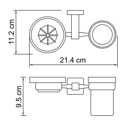 Держатель стакана и мыльницы WasserKraft Lippe K-6526