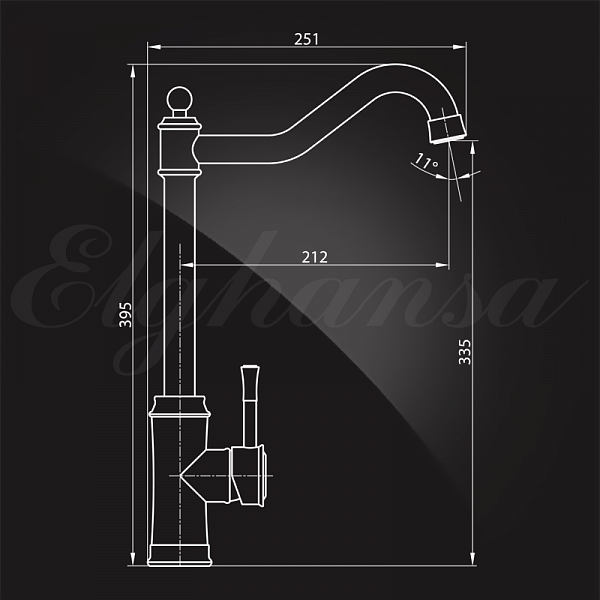 Смеситель для кухни Elghansa Stainless Steel 56D4737-Steel