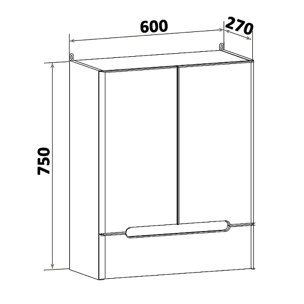 Шкаф подвесной Runo "Парма 60"