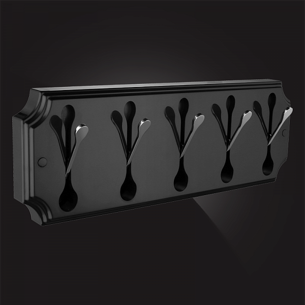 Планка с 5-ю крючками Elghansa Hermitage HRM-670-Black/Chrome