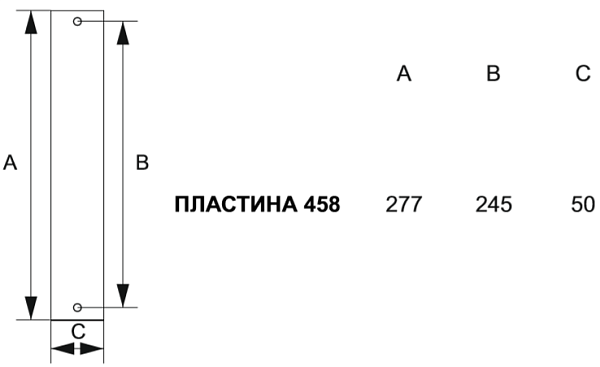 Дверная ручка на планке Melodia Isabel 266/458 Cyl