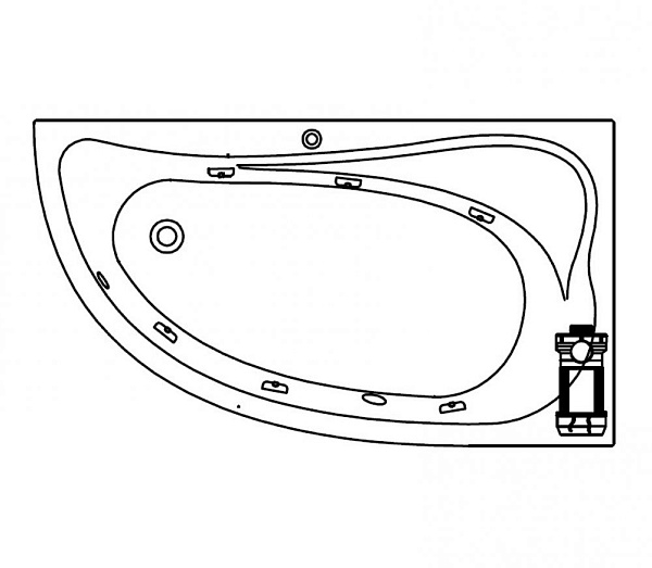 Акриловая ванна Kolpa-San Calando Standart 160х90 R (правая)