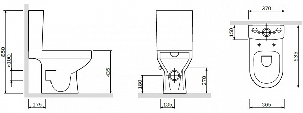 Унитаз напольный AM.PM Spirit 2.0 C708607SC