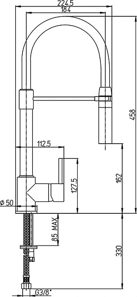 Смеситель для кухни Paini Neptune 78CR557YOSPEKM хром