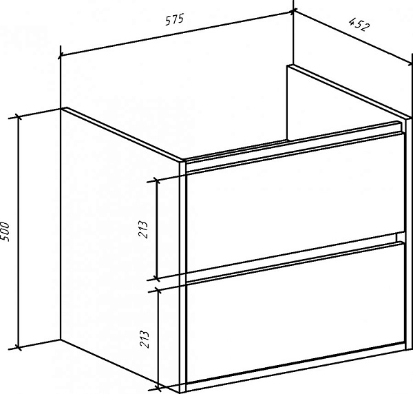 Тумба с раковиной Bellezza "Лоренцо 60" белая 