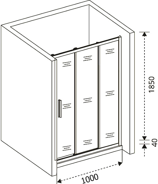 Душевая перегородка Good Door Orion WTW-100-G-CH