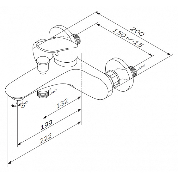 Смеситель для ванны Am.Pm Like F8010000