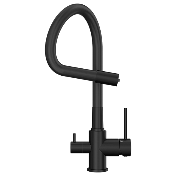 Смеситель Elghansa KITCHEN Pure Water 56F5216-Black для кухни (для фильтра) с гибким изливом