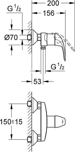 Смеситель для душа Grohe Euroeco 32740000