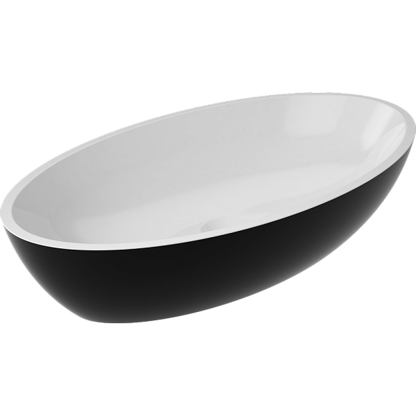 Раковина Omnires Siena SIENALUNBCP 60x35 см белая/черная