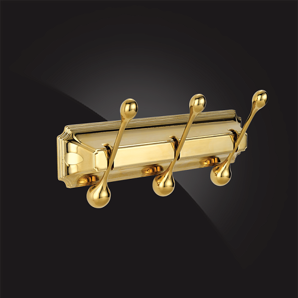 Планка с 3-мя крючками Elghansa Hermitage HRM-930-Gold