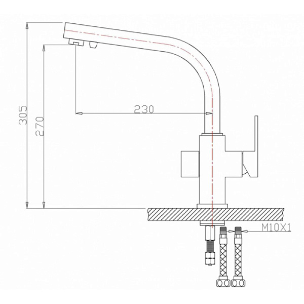 Смеситель Zorg ZR 311 YF Br бронза