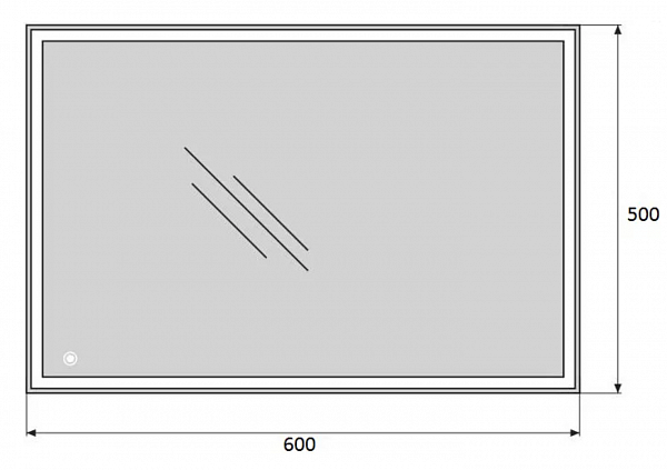 Зеркало BelBagno SPC-GRT-500-600-LED-TCH