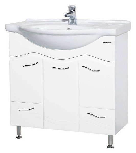 Тумба с раковиной Bellezza "Мари 75" белая