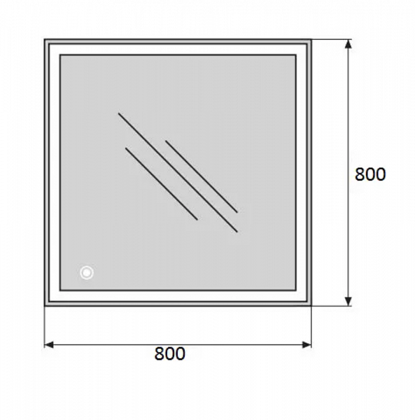 Зеркало BelBagno SPC-GRT-800-800-LED-TCH