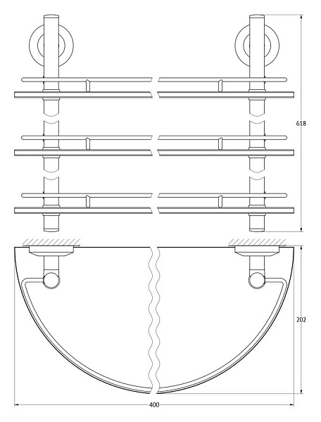 Полка 3-х ярусная FBS Standard STA 082