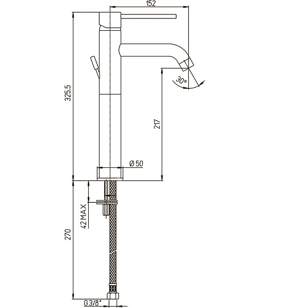 Смеситель для раковины Paini Cox 78CR205LLFTLMKM хром