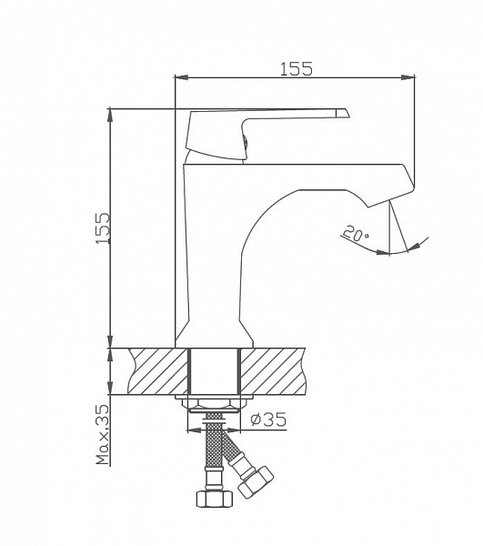Смеситель для раковины Haiba HB10804