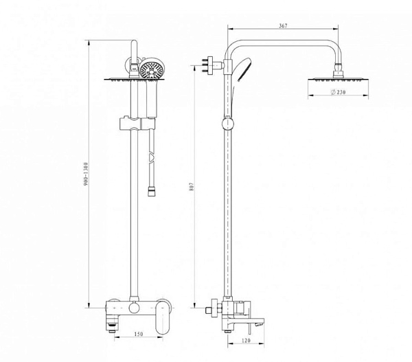 Душевая система Grohenberg GB7011CR хром