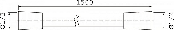 Шланг для душа Omnires 028BL 150 см черный