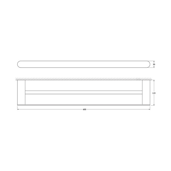 Полотенцедержатель Artwelle Schwarz 60 см 7711 черный матовый