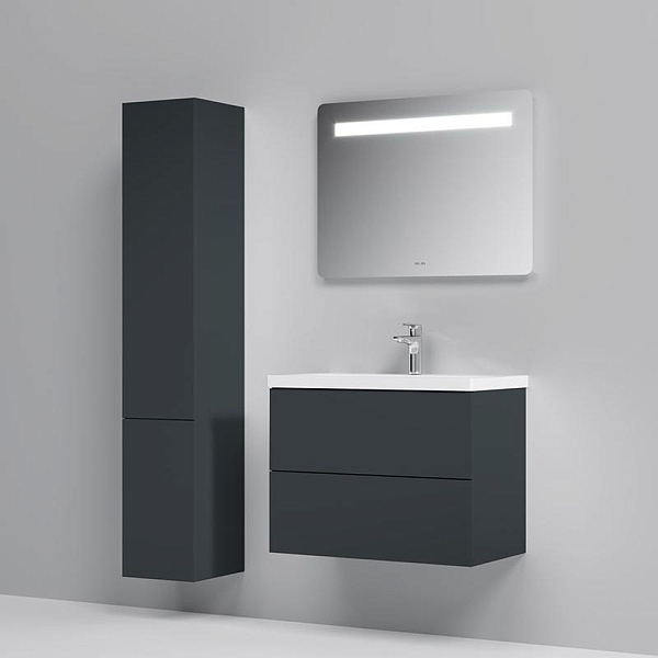 Тумба с раковиной подвесная  AM.PM Gem 75 см M90FHX07522GM графит матовый