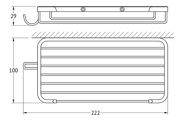 Полка-решетка с крючком FBS Ryna RYN 018