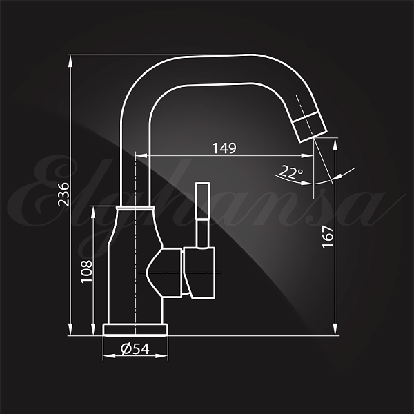 Смеситель для раковины Elghansa Stainless steel 16A4131-Steel