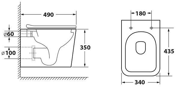 Унитаз подвесной безободковый OWL Vatter Ruta-H mini с сиденьем DP микролифт
