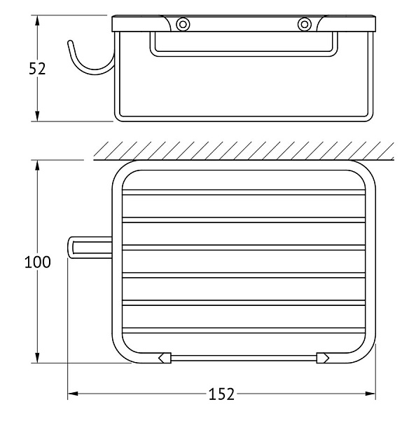 Полка-решетка с крючком FBS Ryna RYN 016