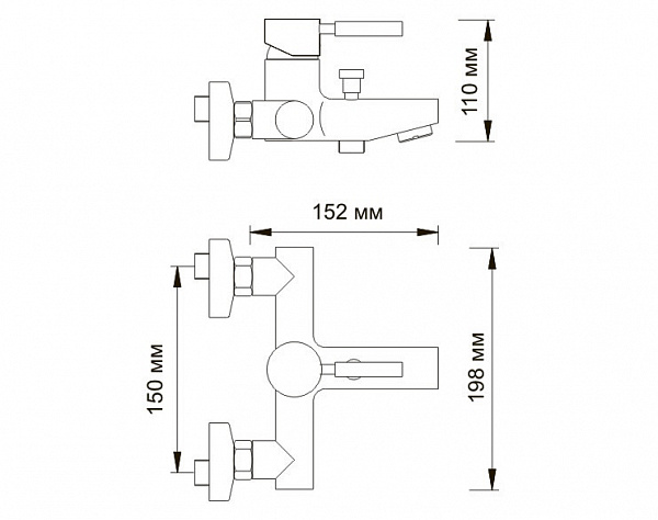 Смеситель для ванны с душем WasserKraft Main 4101