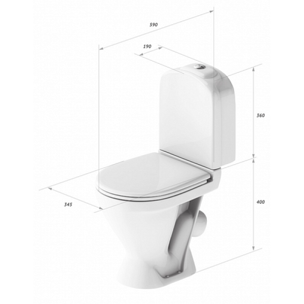 Унитаз напольный Sanita Luxe Classic CSCSLCC01060611