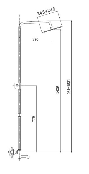Душевая система с термостатом Haiba HB2422