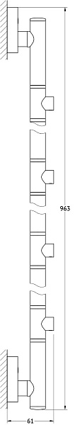 Штанга для 4-х аксессуаров FBS Ellea ELL 076