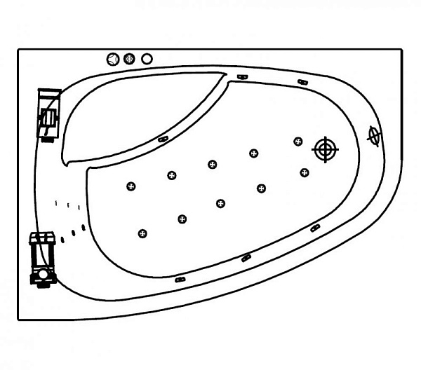 Акриловая ванна Kolpa-San Chad-S Magic 170х120 R (правая)