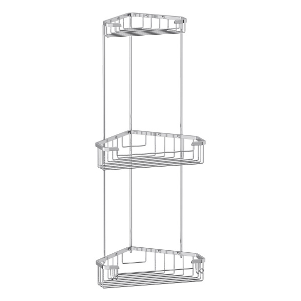 Полка-решетка с крючками угловая 3-х ярусная FBS Ryna RYN 008