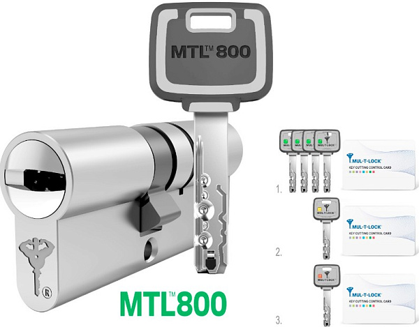 Цилиндровый механизм Mul-T-Lock MTL800 55x65 ключ-ключ