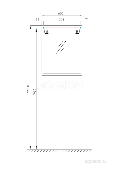 Зеркало-шкаф Aquaton "Нортон 65" белый глянец