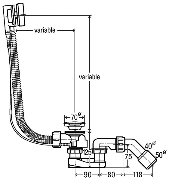Слив-перелив Viega Simplex 285357