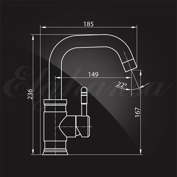 Смеситель для раковины Elghansa Stainless steel 16A4548-Steel