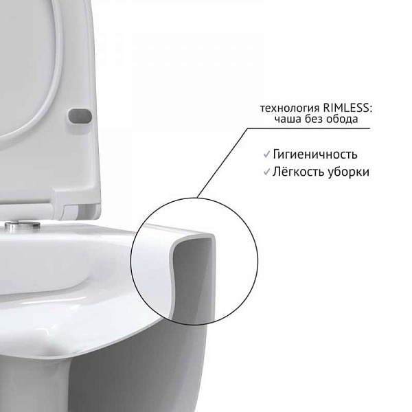 Унитаз подвесной Berges Ego XL Rimless 082118