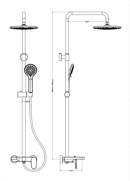 Душевая стойка Boheme Spectre 458-MW белый