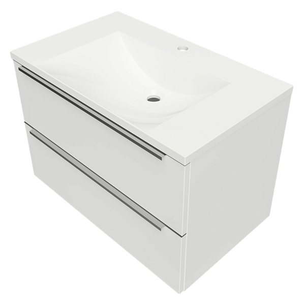 Тумба с раковиной Omnires Dreamset DREAMSET7630BP 76 см белый